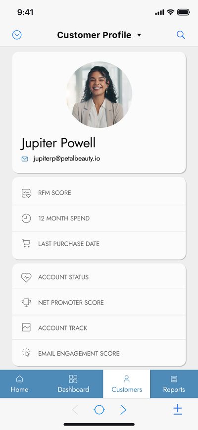 FileMaker CRM solution on iPhone